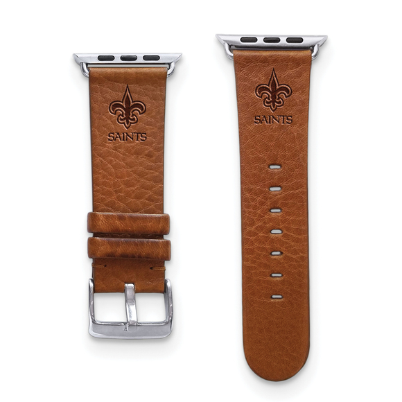Gametime New Saints Leather Band fits Apple Watch (42/44mm S